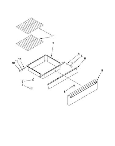 Drawer and rack parts