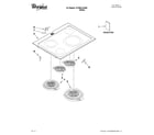 Whirlpool GY399LXUQ05 cooktop parts diagram