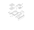 Whirlpool GY399LXUQ05 drawer and rack parts diagram