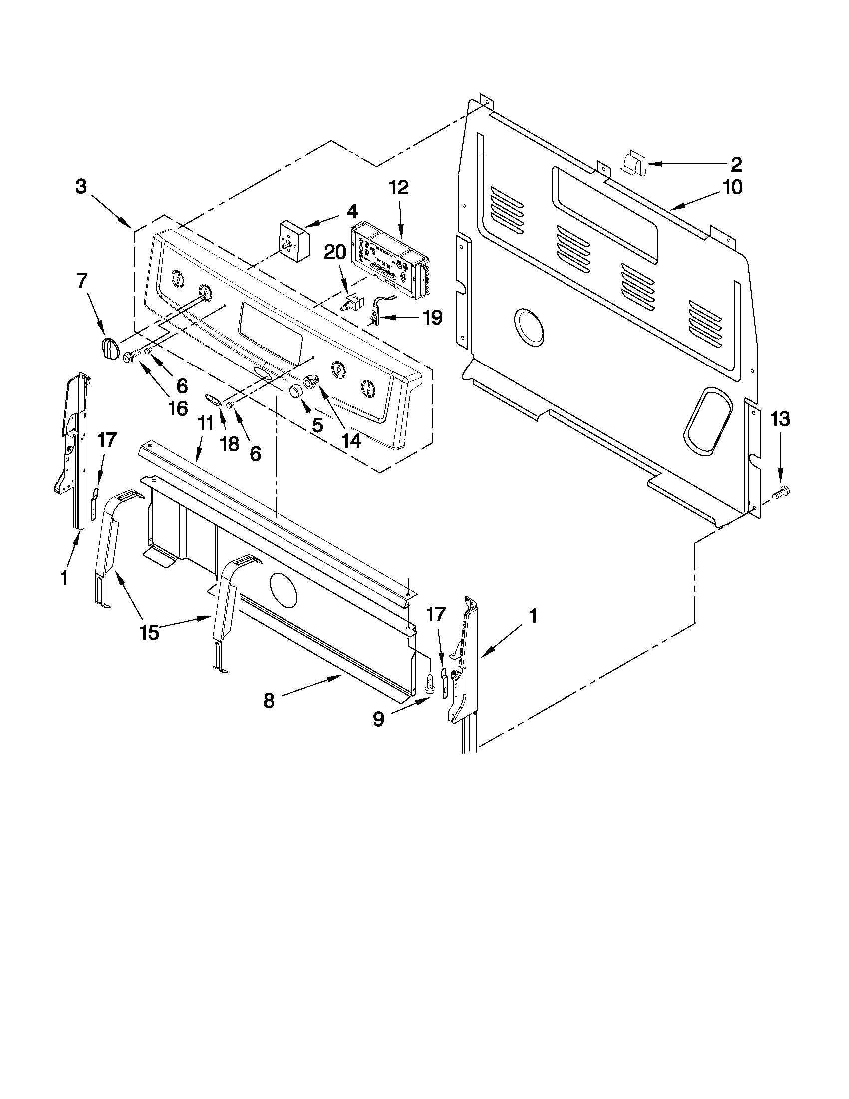 Control panel parts