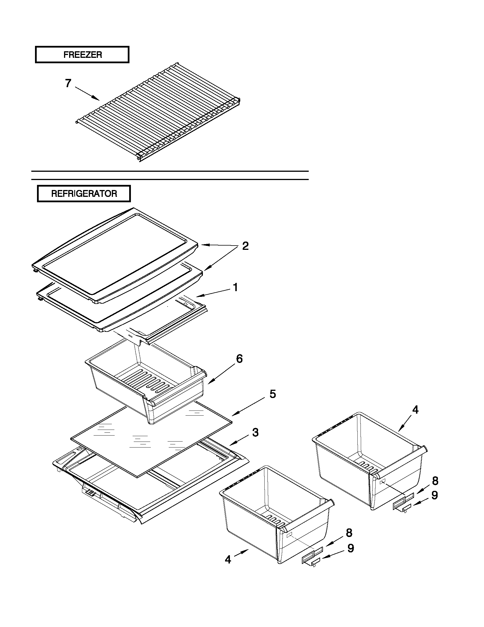 Shelf parts