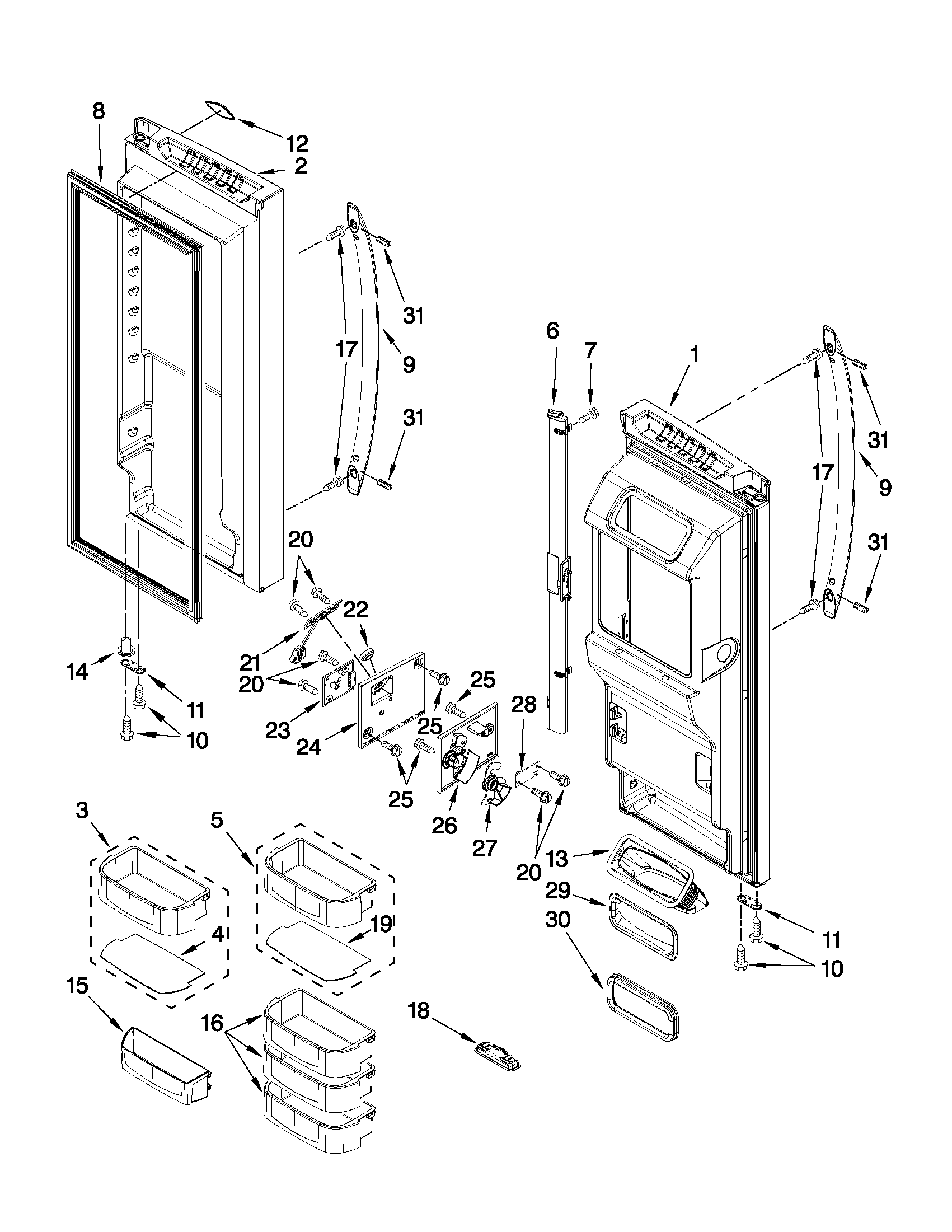 REFRIGERATOR DOOR PARTS