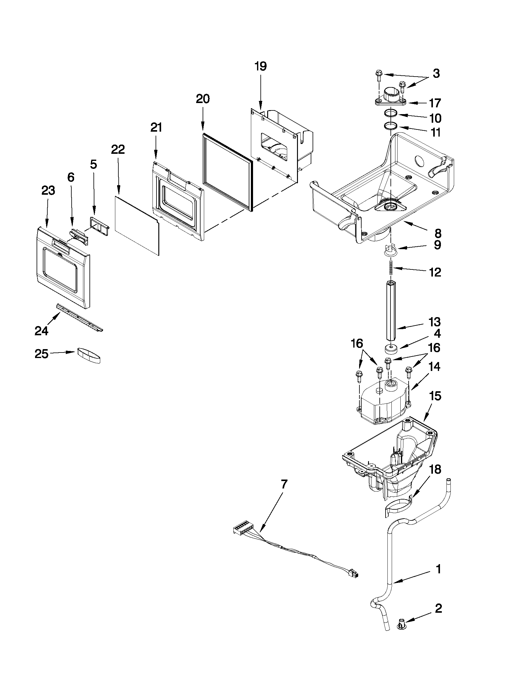 MOTOR AND ICE CONTAINER PARTS