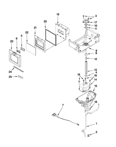 Motor and ice container parts