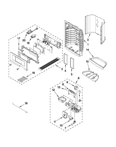 Dispenser front parts