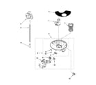 Whirlpool WDF530PLYM1 pump and motor parts diagram