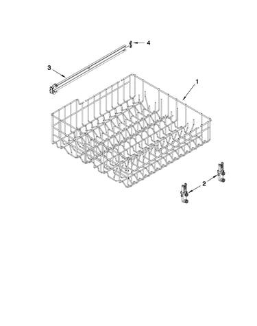 Upper rack and track parts