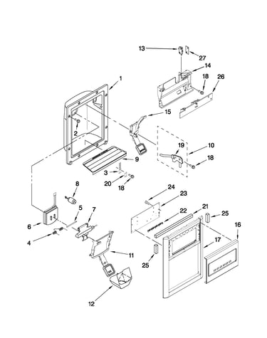 Dispenser front parts