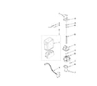 KitchenAid KSRG25FVBL06 motor and ice container parts diagram