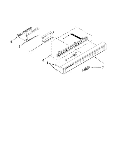Control panel and latch parts