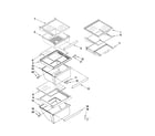 Whirlpool 6GD25DCXHS15 refrigerator shelf parts diagram