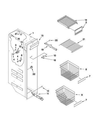 Freezer liner parts