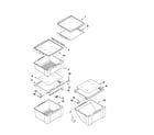 Whirlpool 6GD5SHGXSS09 refrigerator shelf parts diagram