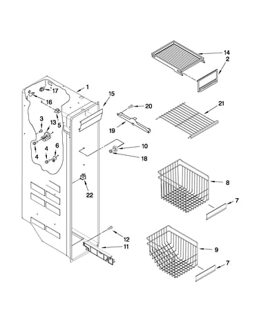 Freezer liner parts