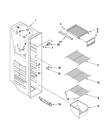 Freezer liner parts