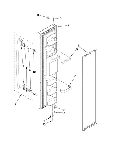 Freezer door parts