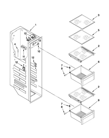 Freezer liner parts