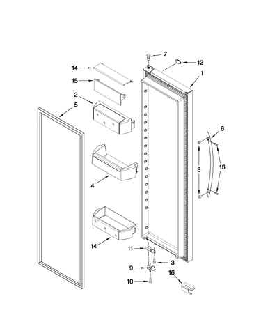 Refrigerator door parts