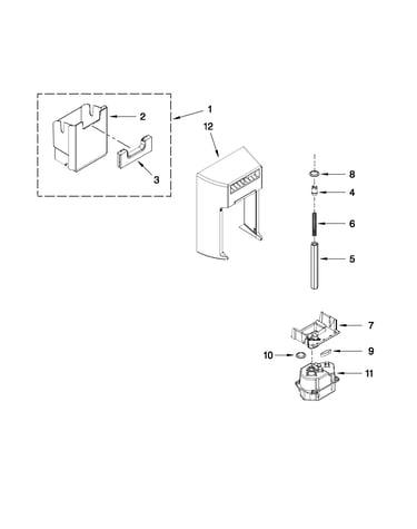 Motor and ice container parts