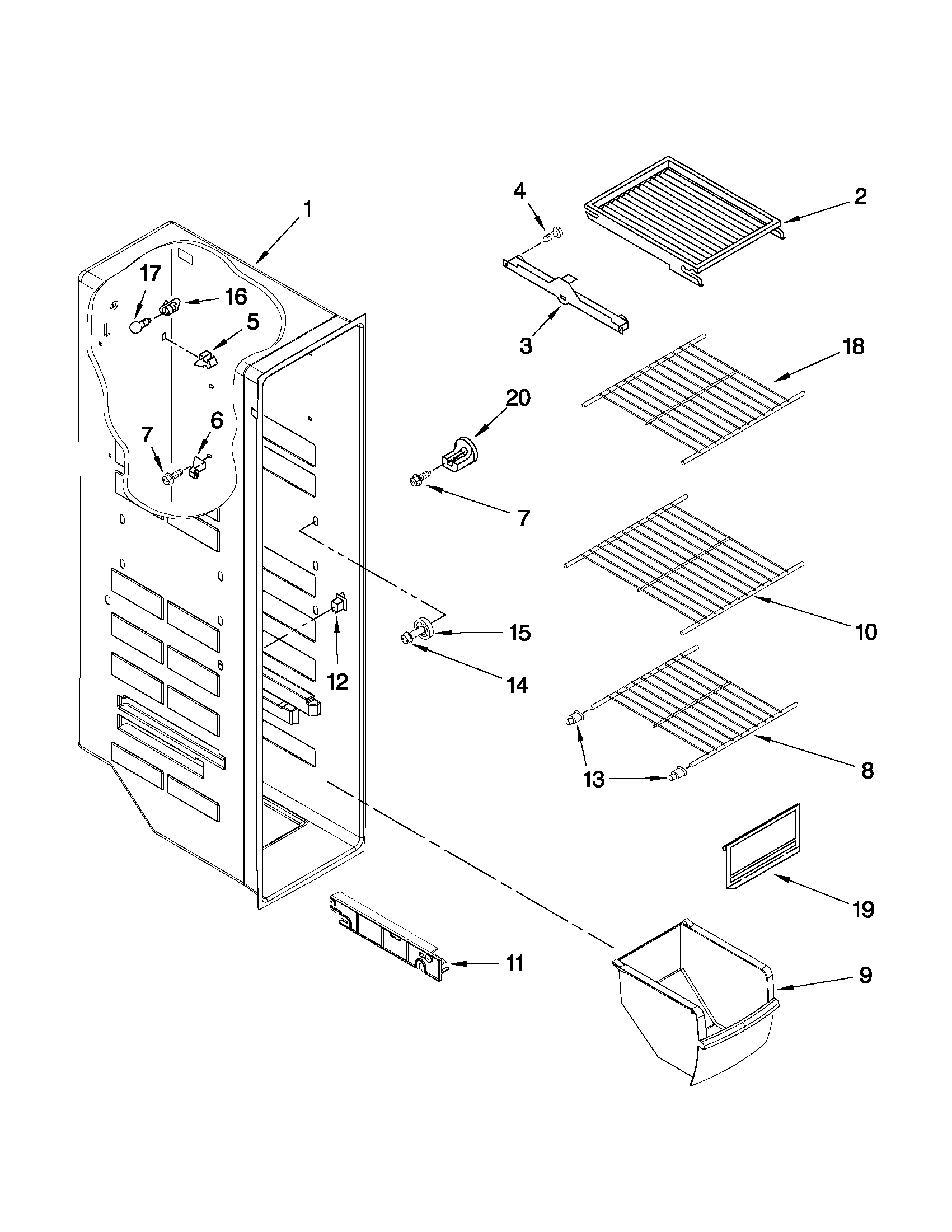 FREEZER LINER PARTS