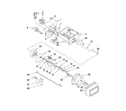 Whirlpool ED5PVEXWS11 motor and ice container parts diagram