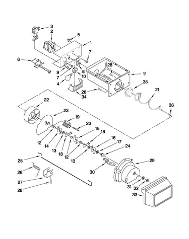 Motor and ice container parts