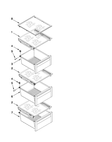 Refrigerator shelf parts