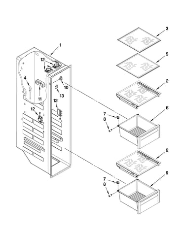 Freezer liner parts