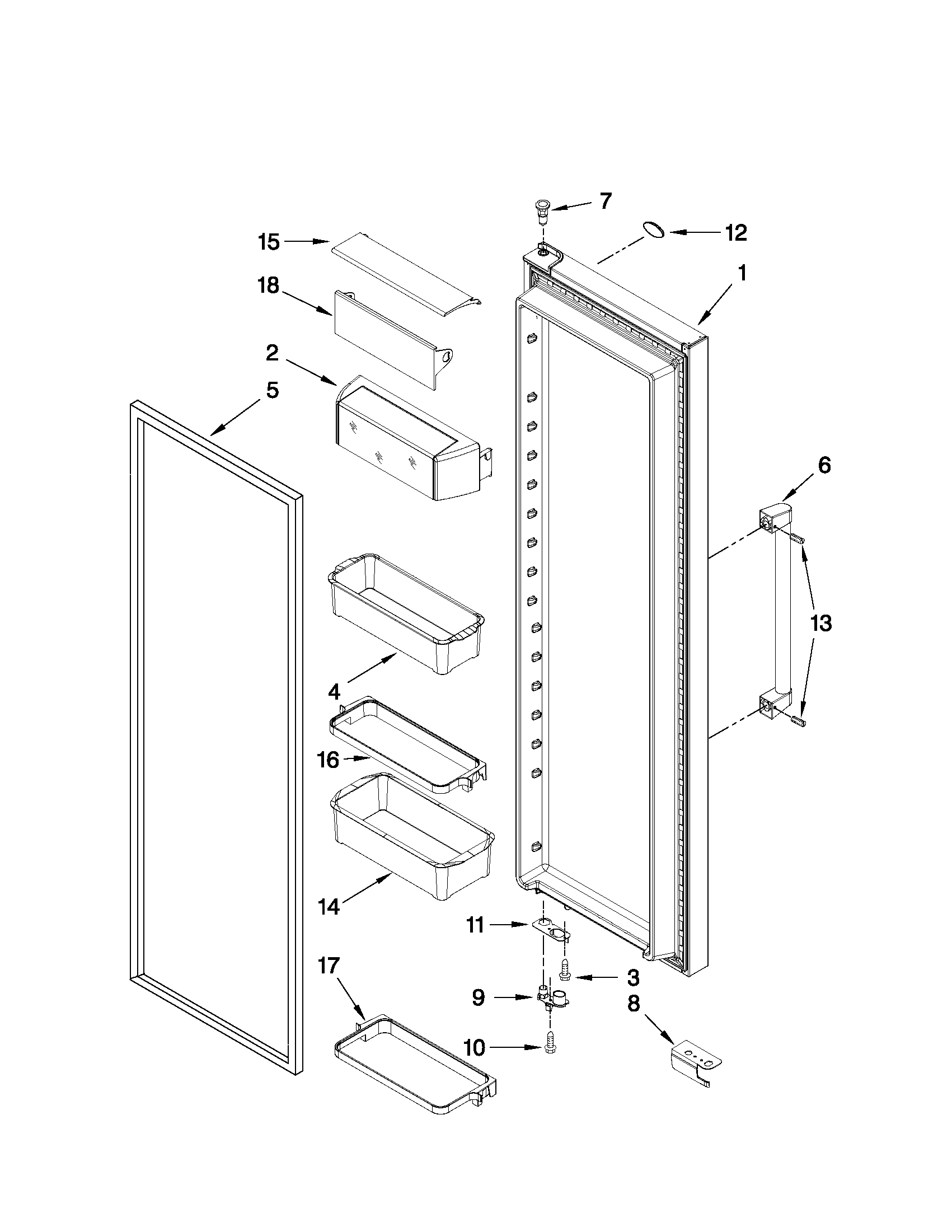 REFRIGERATOR DOOR PARTS