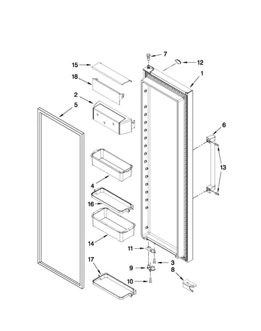Refrigerator door parts