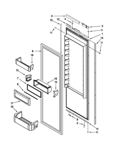 Refrigerator door parts