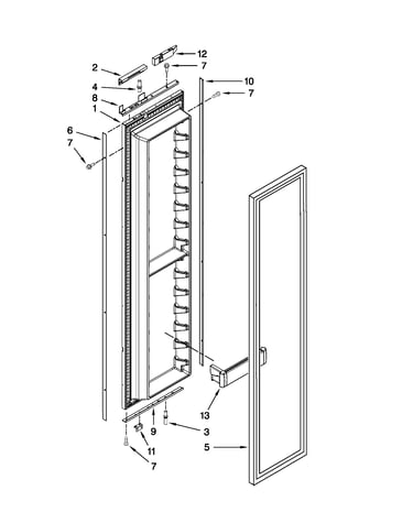 Freezer door parts