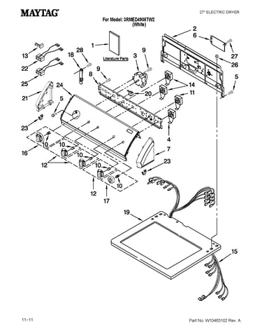 Top and console parts