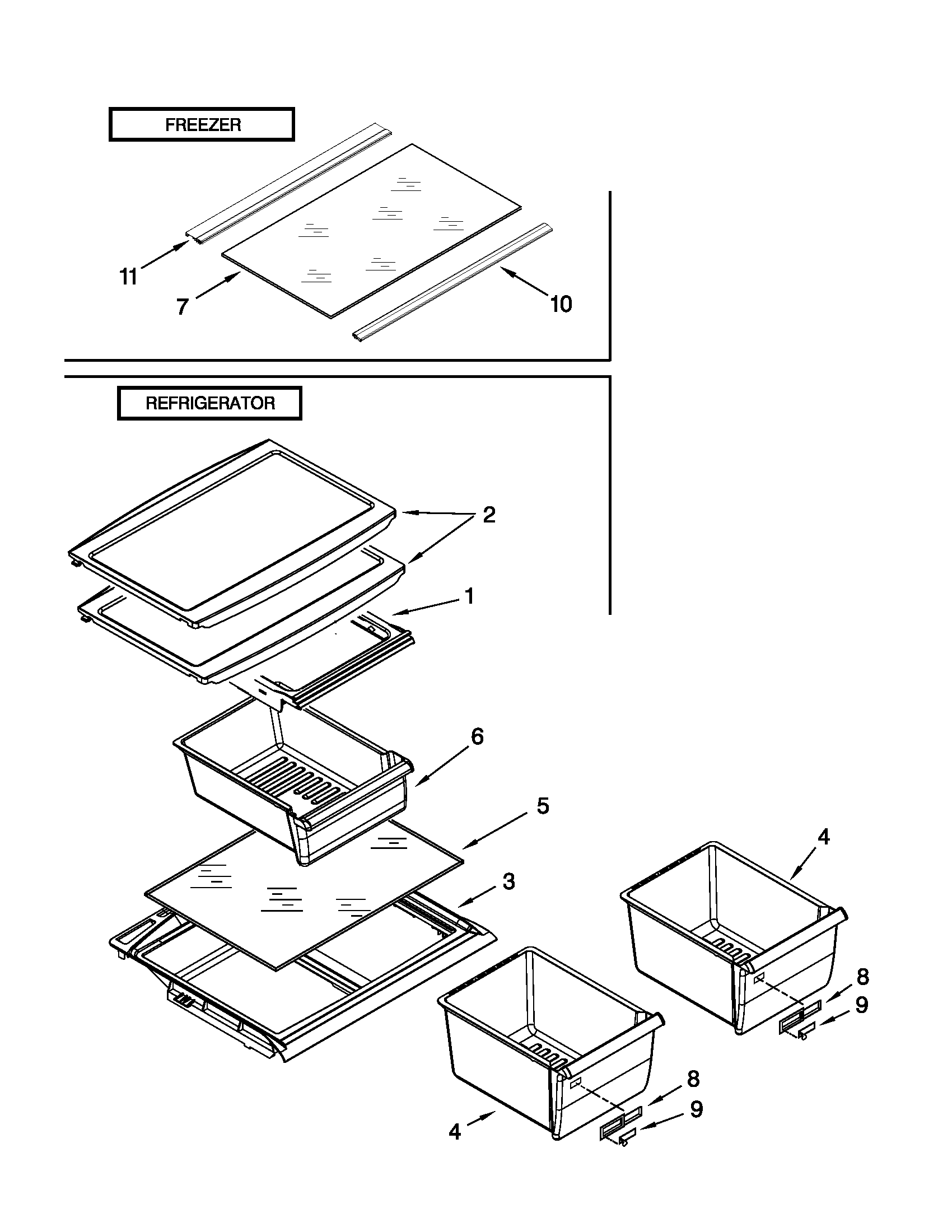 Shelf parts