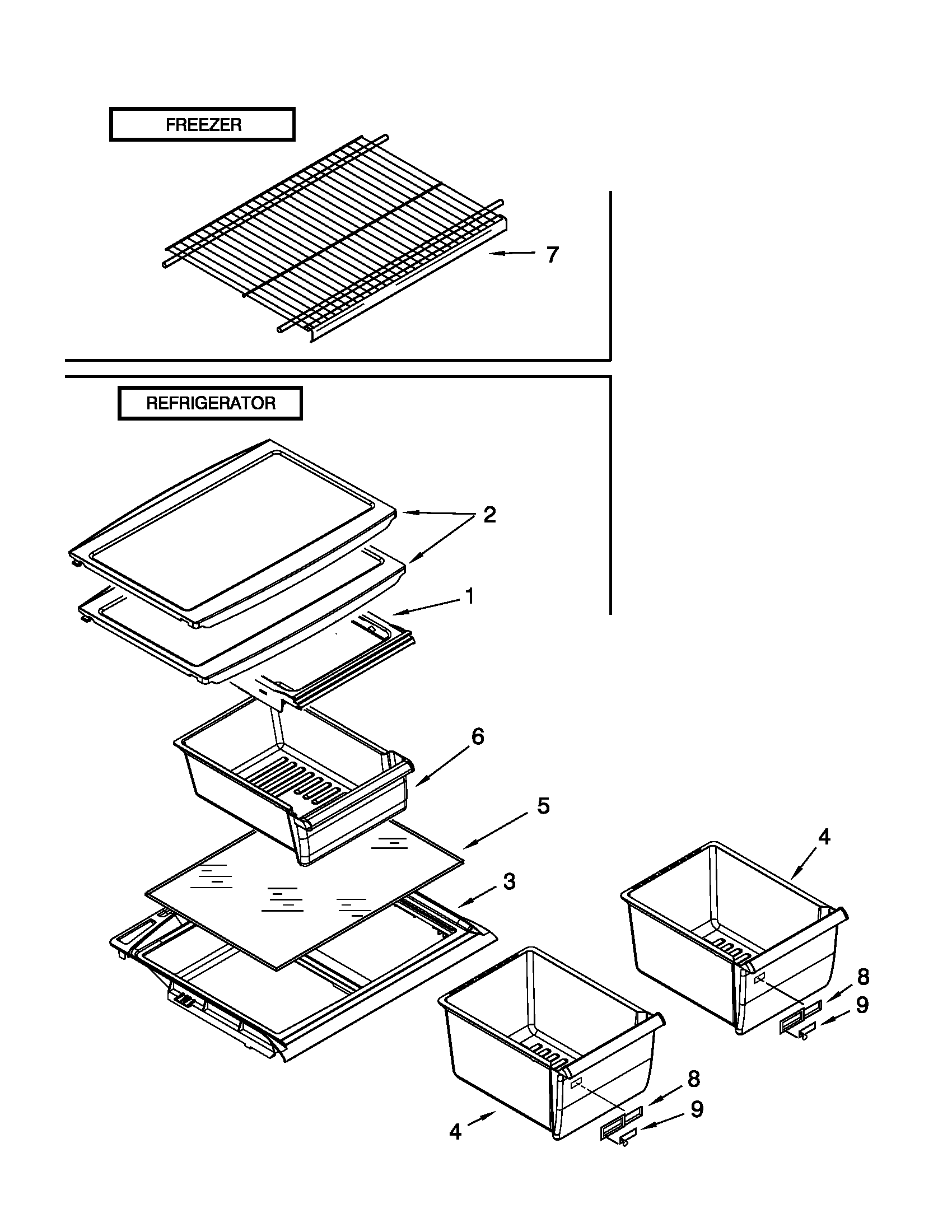 Shelf parts
