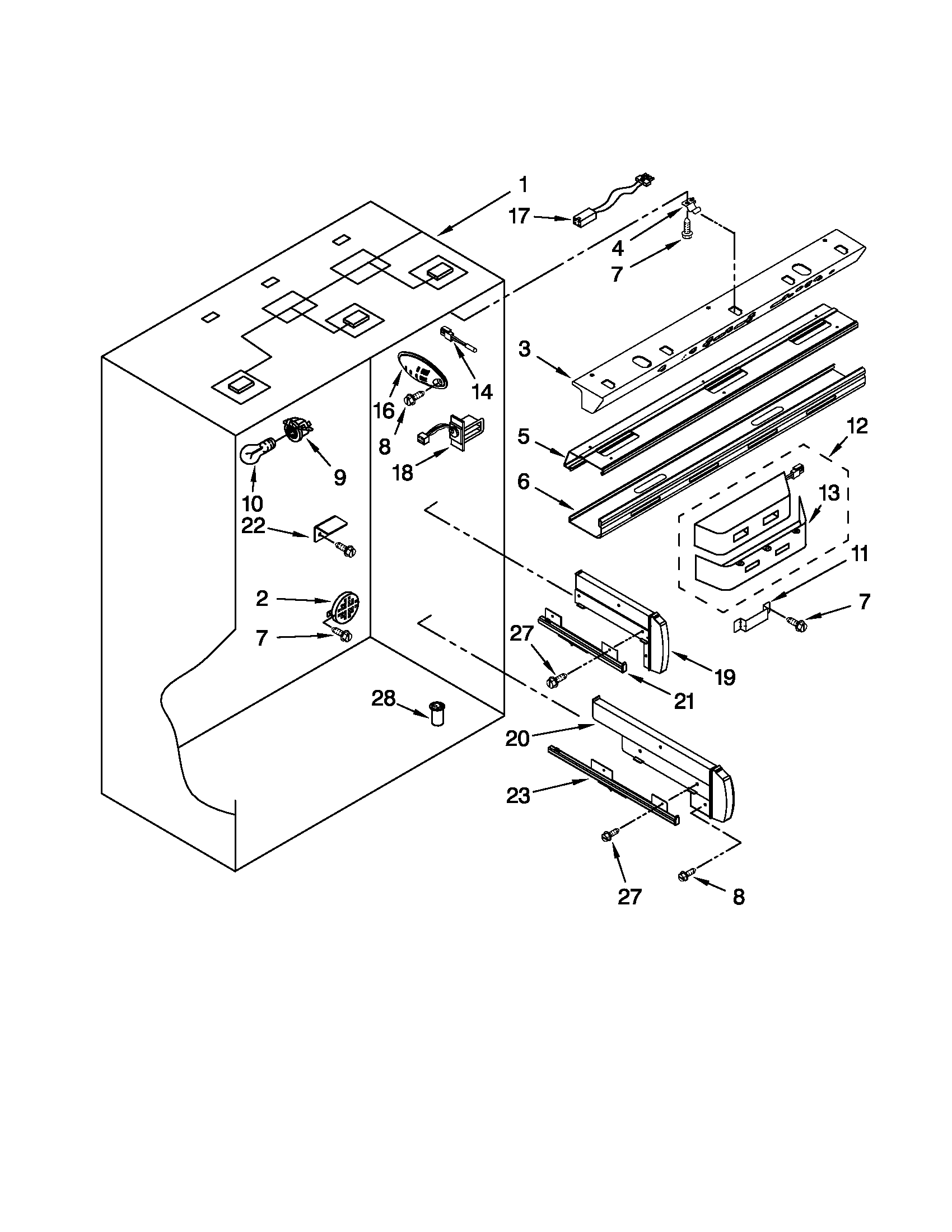 REFRIGERATOR LINER PARTS