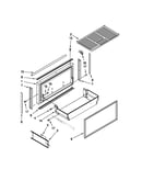 Freezer door and basket parts