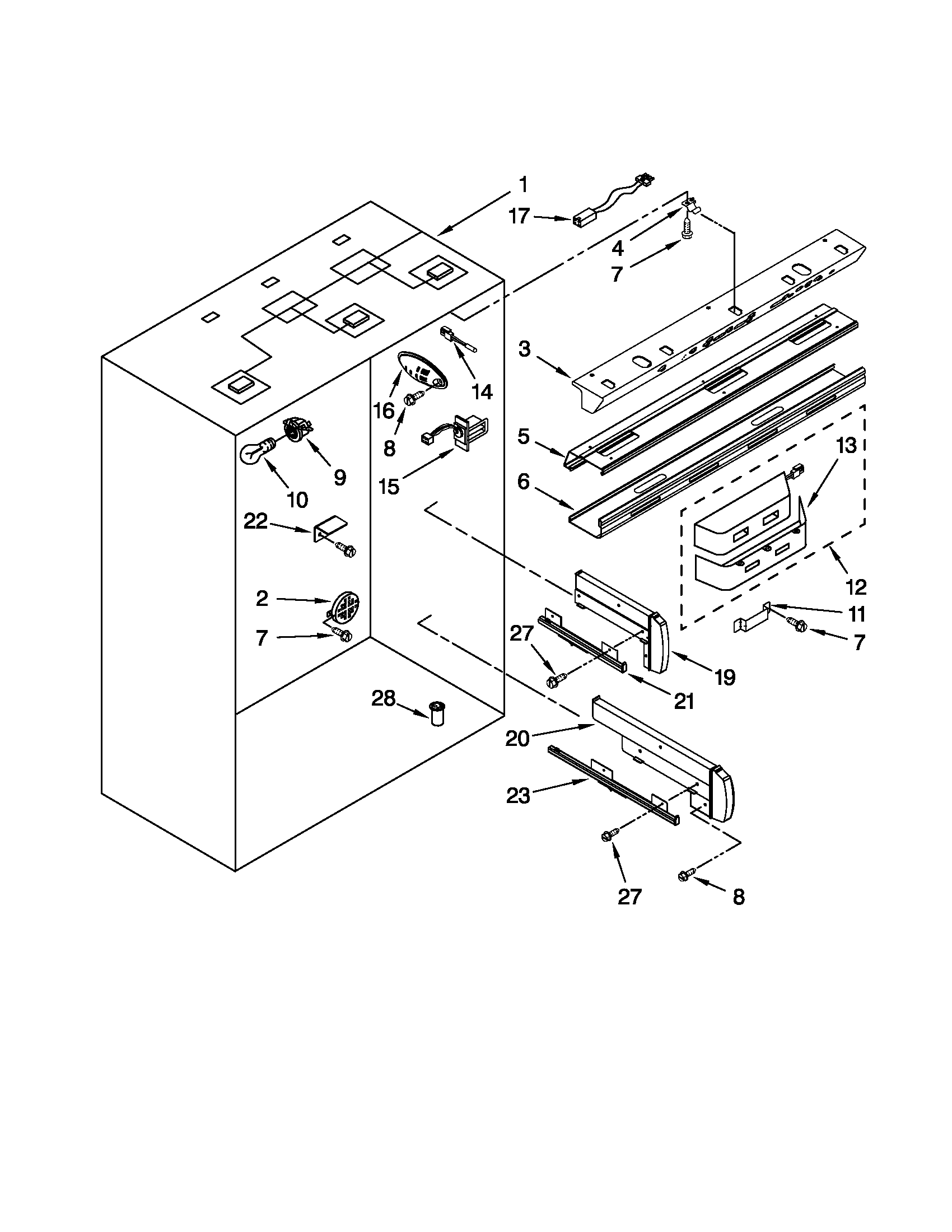 REFRIGERATOR LINER PARTS