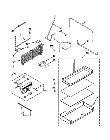 Lower unit and tube parts