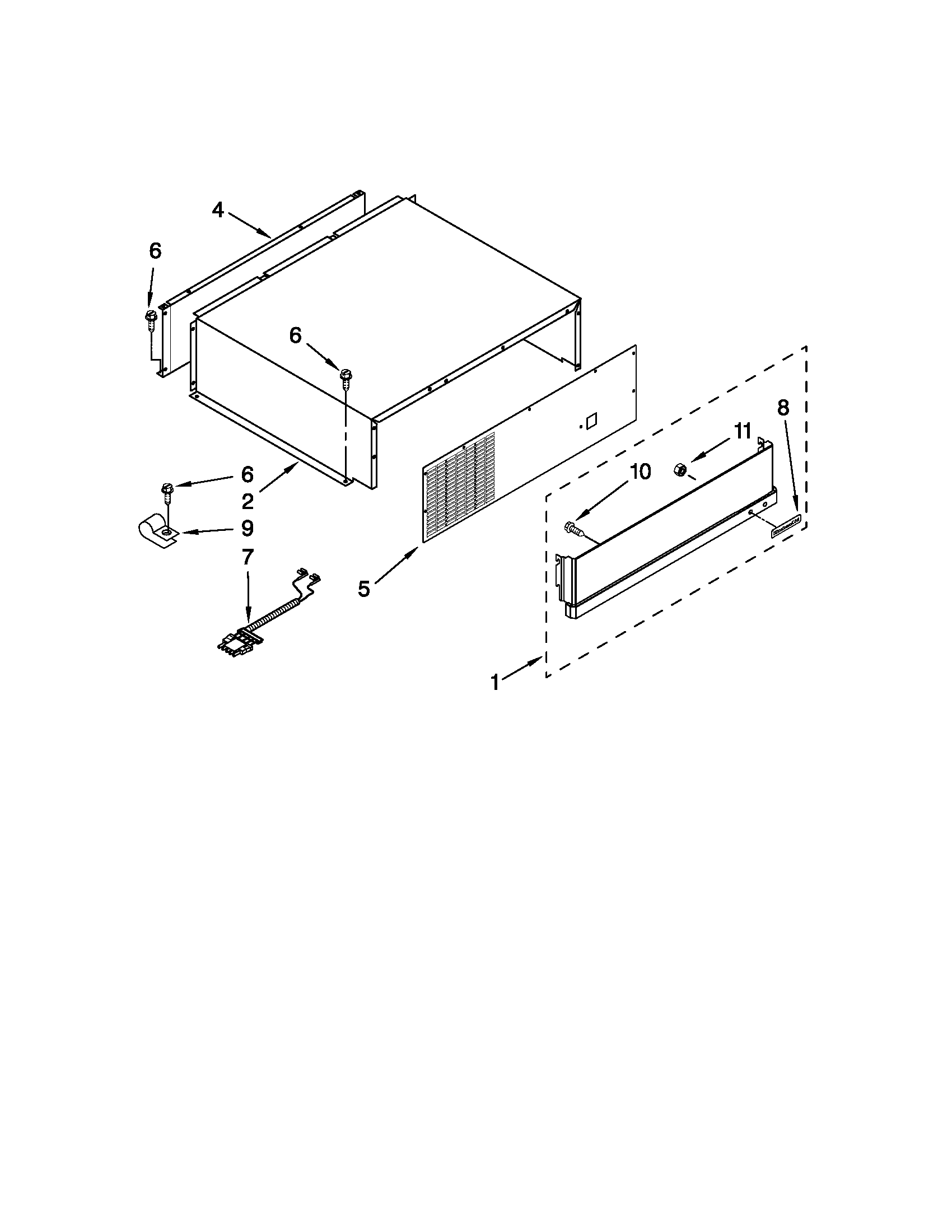 Top grille and unit cover parts