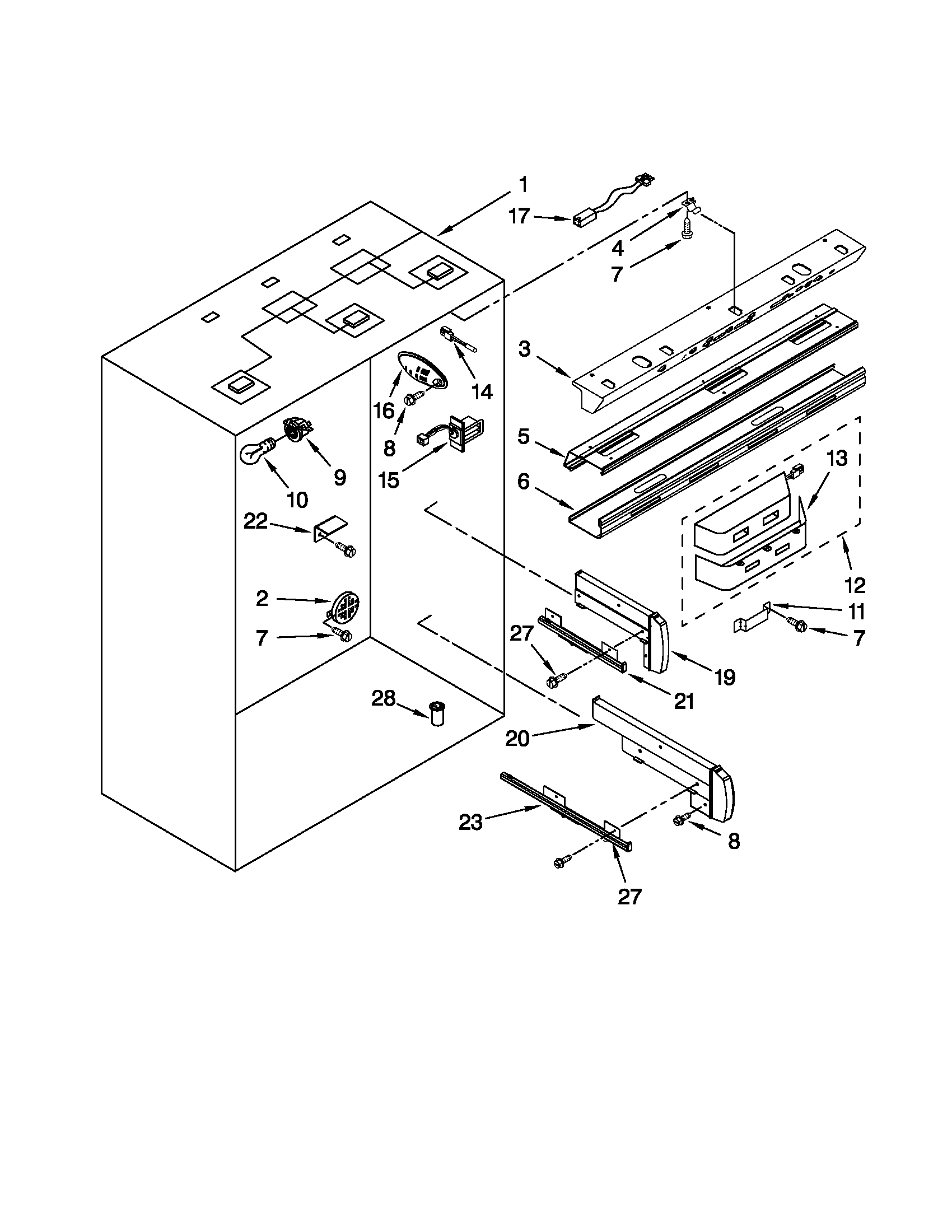 REFRIGERATOR LINER PARTS