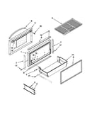 Freezer door and basket parts
