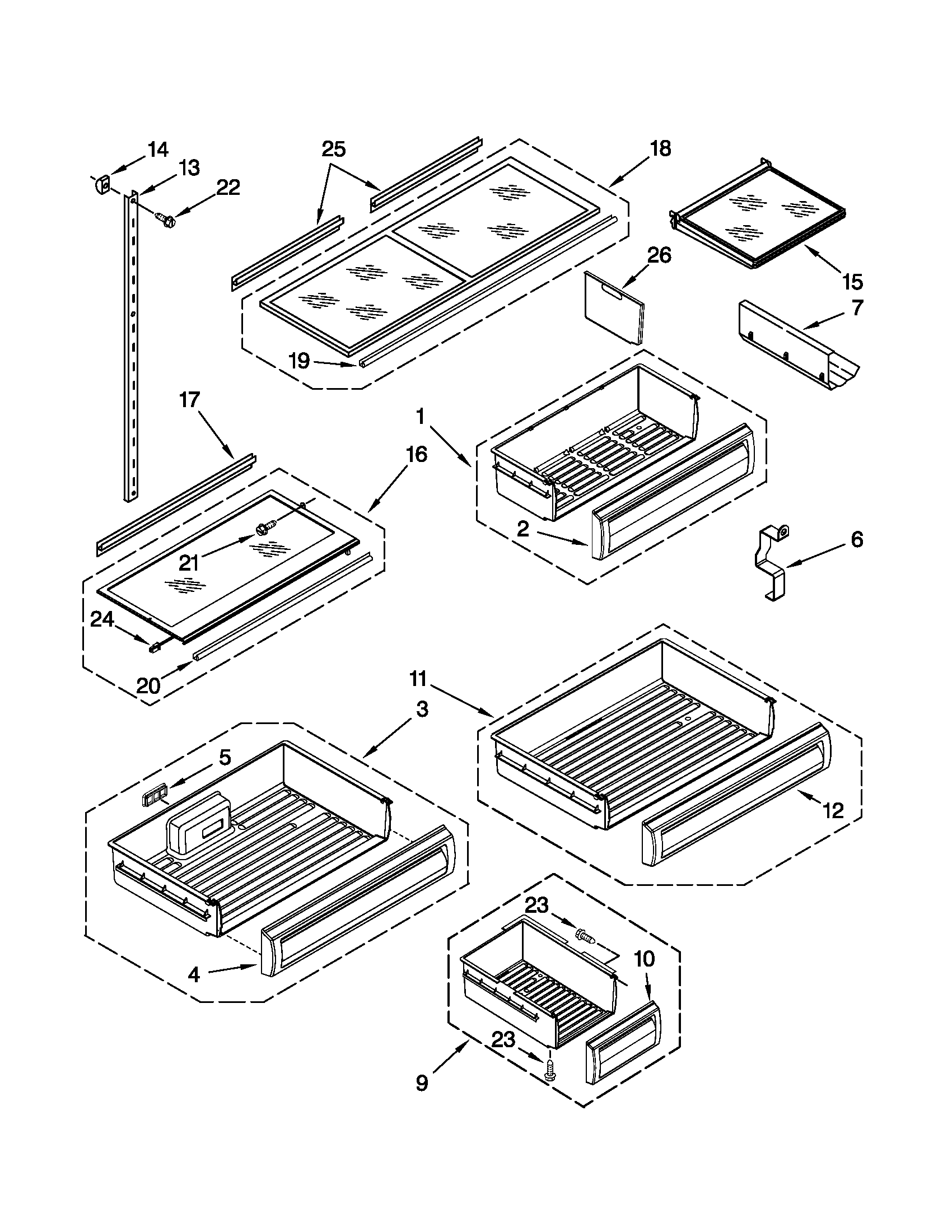 Shelf parts