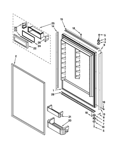 Refrigerator door parts