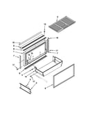 Freezer door and basket parts