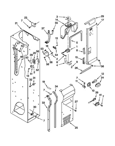 Freezer liner and air flow parts