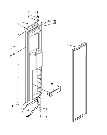 Freezer door parts