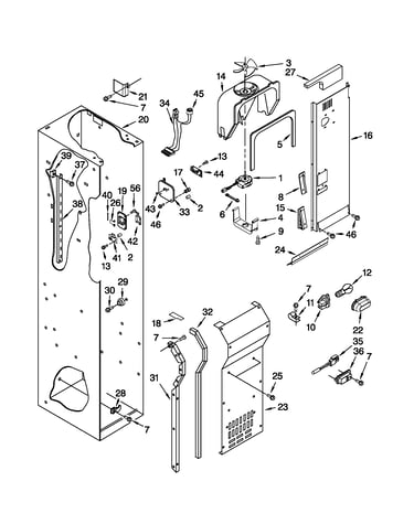 Freezer liner and air flow parts
