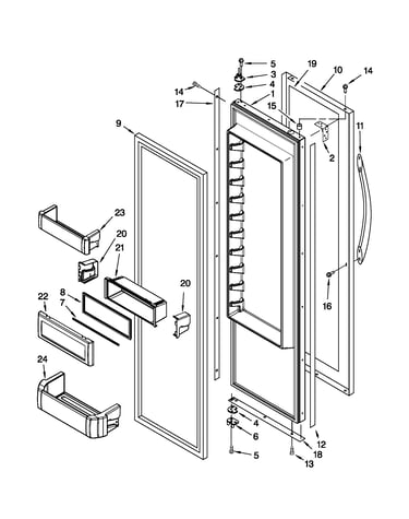 Refrigerator door parts