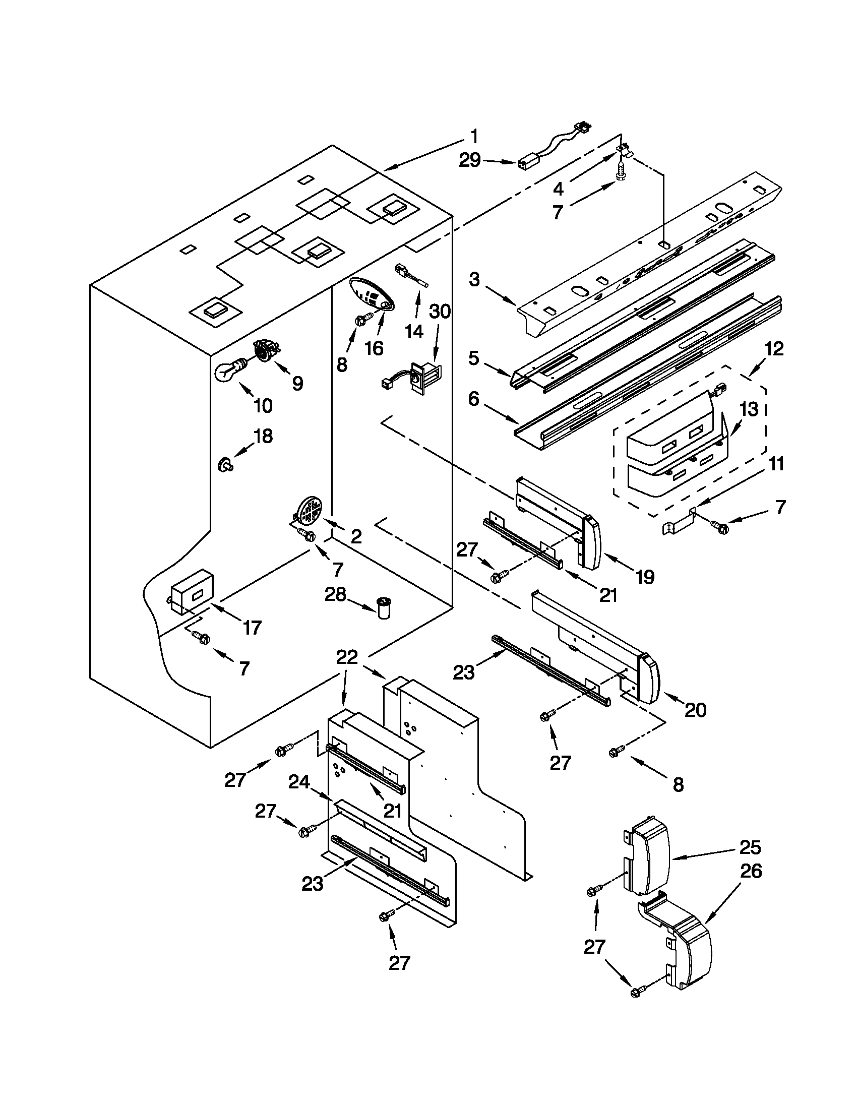 Refrigerator liner parts